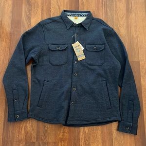 NWT Blue Button Down Jacket Fleece Lined Coat Large